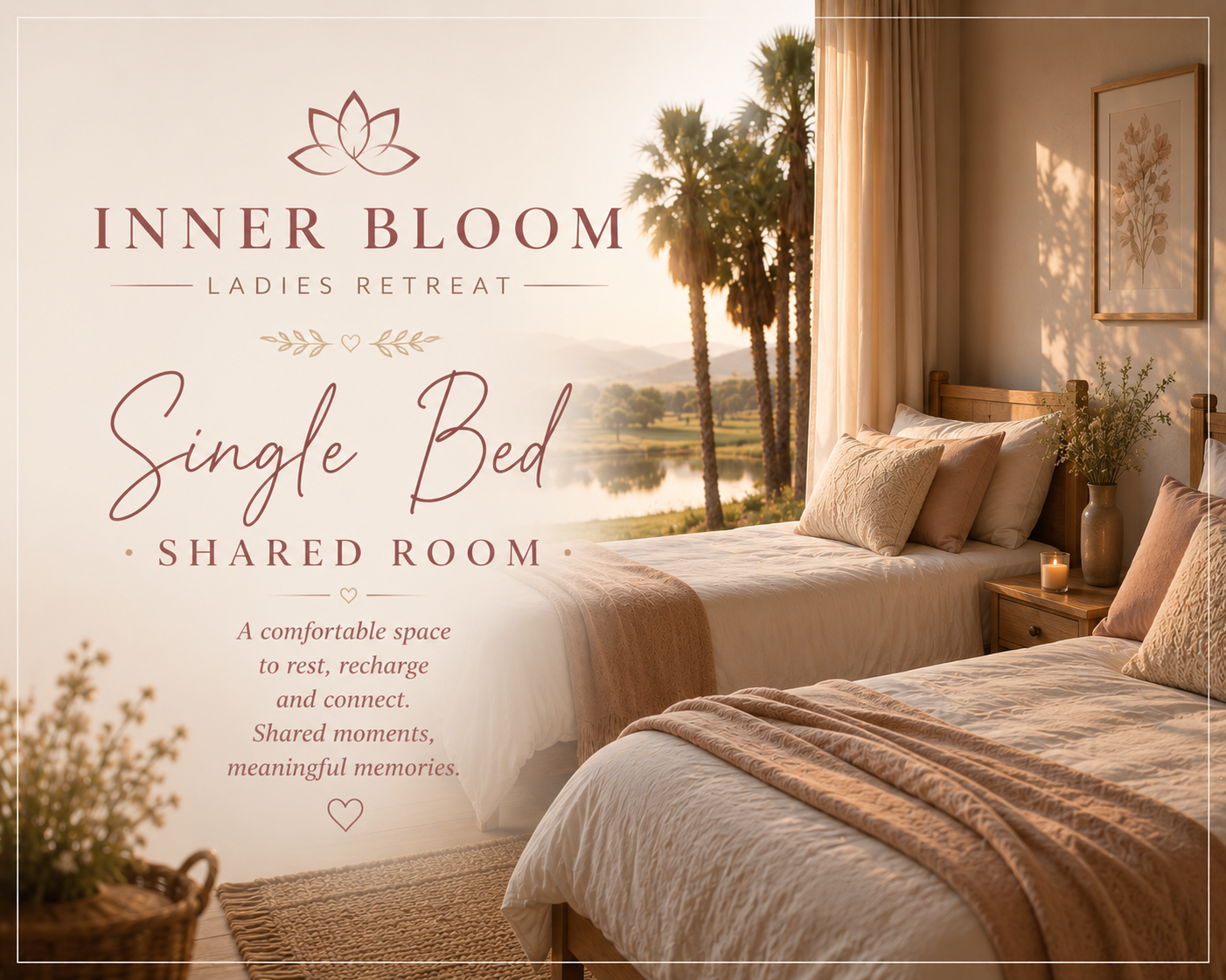 Inner Bloom Ladies Retreat Weekend - Single Bed Option